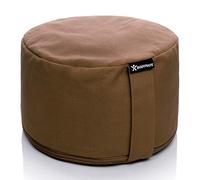 BODYMATE Cuscino da Yoga Rotondo Extra Alto 20cm Diametro 31cm con Imbottitura di Grano Saraceno e Spelta - Rivestimento Lavabile in Lavatrice 100% Cotone Extra Spesso - Cuscino da Meditazione - Zafu