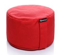 BODYMATE Cuscino da Yoga Rotondo Extra Alto 20cm Diametro 31cm con Imbottitura di Grano Saraceno e Spelta - Rivestimento Lavabile in Lavatrice 100% Cotone Extra Spesso - Cuscino da Meditazione - Zafu