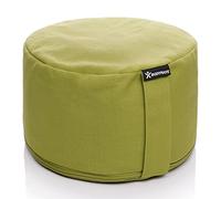 BODYMATE Cuscino da Yoga Rotondo Extra Alto 20cm Diametro 31cm con Imbottitura di Grano Saraceno e Spelta - Rivestimento Lavabile in Lavatrice 100% Cotone Extra Spesso - Cuscino da Meditazione - Zafu