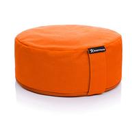 BODYMATE Cuscino Yoga Circonferenza 13 cm Diametro 31 cm con Imbottitura di Grano Saraceno e Spelta - Rivestimento Lavabile in Lavatrice 100% Cotone Extra Spesso - Cuscino da Meditazione - Zafu