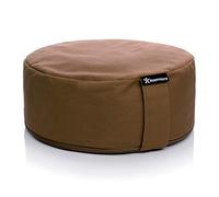 BODYMATE Cuscino Yoga Circonferenza 13 cm Diametro 31 cm con Imbottitura di Grano Saraceno e Spelta - Rivestimento Lavabile in Lavatrice 100% Cotone extra Spesso - Cuscino da Meditazione - Zafu