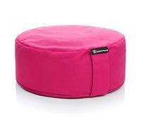 BODYMATE Cuscino Yoga Circonferenza 13 cm Diametro 31 cm con Imbottitura di Grano Saraceno e Spelta - Rivestimento Lavabile in Lavatrice 100% Cotone Extra Spesso - Cuscino da Meditazione - Zafu