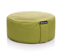 BODYMATE Cuscino Yoga Circonferenza 13 cm Diametro 31 cm con Imbottitura di Grano Saraceno e Spelta - Rivestimento Lavabile in Lavatrice 100% Cotone extra Spesso - Cuscino da Meditazione - Zafu