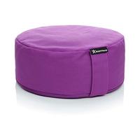 BODYMATE Cuscino Yoga Circonferenza 13 cm Diametro 31 cm con Imbottitura di Grano Saraceno e Spelta - Rivestimento Lavabile in Lavatrice 100% Cotone Extra Spesso - Cuscino da Meditazione - Zafu
