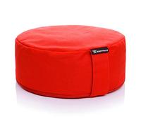 BODYMATE Cuscino Yoga Circonferenza 13 cm Diametro 31 cm con Imbottitura di Grano Saraceno e Spelta - Rivestimento Lavabile in Lavatrice 100% Cotone Extra Spesso - Cuscino da Meditazione - Zafu
