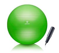 BODYMATE Palla da Ginnastica, Fitness, Yoga, Core Training con E-book GRATUITO e Pompa Lime Green 65cm