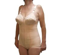 BODYPERFECT Body Contenitivo Donna con Coppe C/D Guaina Modellante con Ganci e Cerniera Frontale, Sostegno Schiena e Addome, Effetto Snellente, Made in Italy