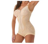 BODYPERFECT Body contenitivo modellante Snellente Elastico Donna Curvy Made in Italy (4XL, Nudo)