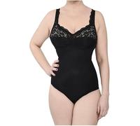 BODYPERFECT Body Donna Coppa D Contenitivo e Snellente Intimo Elegante per Un Corpo Perfetto in Pizzo Senza ferretto Scollatura sulla Schiena