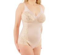 BODYPERFECT Body Donna coppa D Contenitivo e Snellente Intimo in Pizzo Senza ferretto Scollatura sulla Schiena XL Nudo