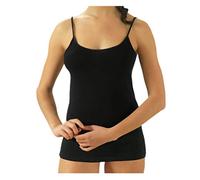 BODYPERFECT Canotta in Cotone Scollo Rotondo e Spalla Stretta Top Senza Maniche in Due Colori Bianco e Nero