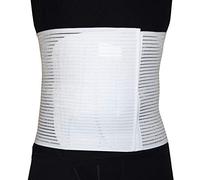 BODYPERFECT Fascia addominale Post operatoria Unisex contenitiva parto operazione Allevia mal di schiena chiusura a strappo regolabile H 28 Bianco L