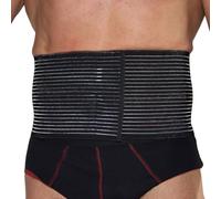 BODYPERFECT Fascia ernia ombelicale Pancera post operatoria Cintura post parto Elasticizzata A Strappo Altezza 20 Cm Made in Italy (Nero, L)