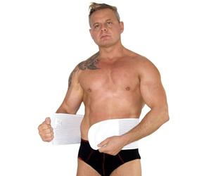 BODYPERFECT Fascia ernia ombelicale Pancera Post operatoria Cintura Post Parto Elasticizzata A Strappo Altezza 16 Cm Made in Italy (Bianco, XL)