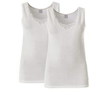 BODYPERFECT Magliette Intime Donna Canotta Spalla Larga Donna Canottiere Donna Lana e Cotone Set Due Pezzi Made in Italy (XL)