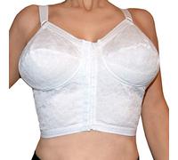 BODYPERFECT Reggiseno a Bustino Apertura Frontale Coppa B Post Chirurgico Bustino Contenitivo Classico Post-operatorio Made in Italy (Bianco, 8B)