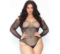 Bodystocking a Rete Leg Avenue - Maniche Lunghe, 1X-2X