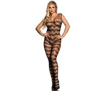 Bodystocking a Rete Senza Cavallo Subblime - Nero Taglia Unica