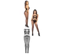Bodystocking aperto per donna sexy trasparente erotico tutina hot elasticizzato