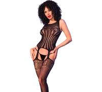 Bodystocking in Rete Chilirose CR 4855 - Nero, S/M