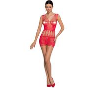Bodystocking passion woman bs090 - rosso taglia unica