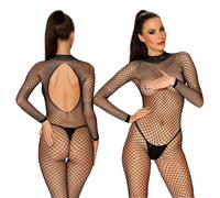 Bodystocking sexy lingerie a rete n121 nero tg s m l obsessive