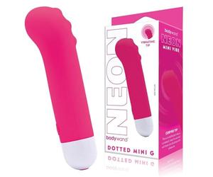 Bodywand Dotted Mini G Vibe - Neon Pink - Vibratore & Punta Curva Ricaricabile USB