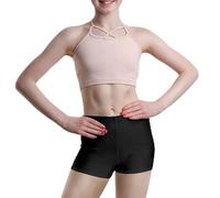 Bodywear LTD - Pantaloni caldi da ragazza, in nylon lucido, in lycra per danza, ginnastica per bambini Nero 13-14 Anni