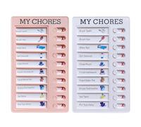 BODZWI 2 Pezzi Tabella delle Ricompense per Bambini, To Do List Planner per Routine Giornaliera, Agenda Visiva Autismo e ADHD, My Chores Checklist per Organizzazione Casa