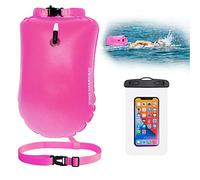 Boe di Nuoto,20L Boa di Nuotata,Galleggiante da Nuoto Selvaggio,Gonfiabile Traino Sacca Stagna Custodia per Telefono Impermeabile,Nuote Boa per Nuotatori Triatleti Snorkeling,Nuotata in Acque Libere
