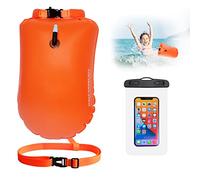Boe di Nuoto,20L Boa di Nuotata,Galleggiante da Nuoto Selvaggio,Gonfiabile Traino Sacca Stagna Custodia per Telefono Impermeabile,Nuote Boa per Nuotatori Triatleti Snorkeling,Nuotata in Acque Libere