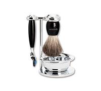 Böker Manufaktur Solingen - Set per rasatura in resina pregiata, colore nero