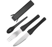 BÖKER SNAC PAC BLACK Posate da esterno con custodia 03BO800