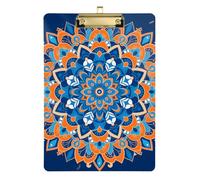 Boemia arancione blu modelli A4 fattura appunti appunti vinile rigido per clip board insegnante dimensioni 9 x 12