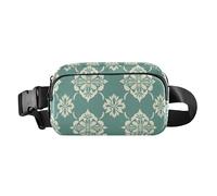 Boemia India Vine Scroll Light Green Fashion Marsupio per donne e uomini borsa a tracolla multiuso con tracolla regolabile per shopping sport lavoro