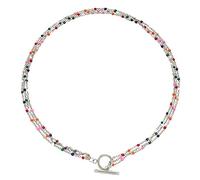 Boemia multistrato in acciaio inox smalto perline catena collana per donna dondolo girocollo gioielli San Valentino regalo