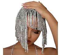 Boemia Per Strass Pendente A Goccia Frontale Catena Testa Cristallo Copricapo Da Sposa Catena Dei Capelli Testa J Accessori Donne Matrimonio Giù Trecce Festival Bambine Donne Spesso Frangia, Misura