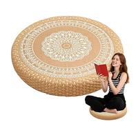 Boemio per sedersi, intrecciato a mano per pavimento, base antiscivolo per sala esterna e pratica di yoga confortevole
