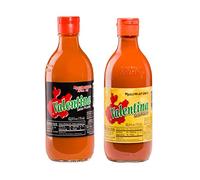 BOEMY Confezione da 2 salse Valentina - L'originale Valentina del Messico 370 ml. c/u, Giallo Piccante e Nero Extra Piccante - la combinazione perfetta per i tuoi Snack