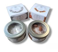Boemy Set di 2 candele Green Tree per aromaterapia e decorazione con pietra di corniola arancione e selenite verde con aromi gratificanti di salvia bianca e bastone santo che ti faranno vibrare