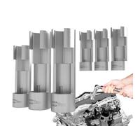 Bördelmuttern-Steckschlüsselsatz, Sensor-Steckschlüsselsatz, 10-19 mm Drive Injector Oil Steckschlüsselsatz Mit Aufbewahrungsbox, 6X Vermeiden Sie Die Demontage Von Drahtmutter-Steckschlüssel-Mechanik