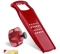 Börner Rösti PowerLine Set di Grattugia (3 pezzi) • Grattugia per Patate + Portaverdure + Pelapatate per fare Rösti, Frittelle di Zucchine e Patate • Tagliaverdure per patate crude (Rosso)
