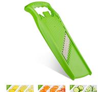 Börner Welle-Waffel PowerLine Tagliaverdure - Onde & Griglia - Verde | Per Patate a Griglia & Patatine Ondulate - 3 Tipi di Taglio - Onde 7,5 mm & Griglia 6 mm - Senza BPA - Made in Germany