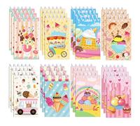 Boerni 8 Pack Ice Cream Mini Notepads Cute Spiral Pocket Notebook Ice Cream Memo Book Birthday Party Favors Gift for Kids Adults Office School Teacher Rewards Supplies