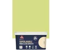 Boero Fai da Te, Idropittura Superlavabile Monomano per Interni, ad Alta Copertura, Antimuffa, Finitura Opaca di Pregio, Pronta all’Uso, Formato 2,5L (Verde Laos)