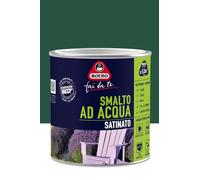 Boero Fai Da te, Smalto Satinato all’Acqua, per Interno/Esterno, Inodore, Ecofriendly, Pronto all’Uso, per Legno, Ferro, PVC, Latta da 0,5L, Colore Verde Capri