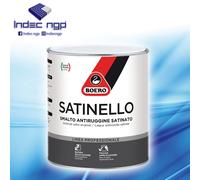 Boero Satinello Nero Satinato 201 Lt. 0,75 Smalto Antiruggine Finitura