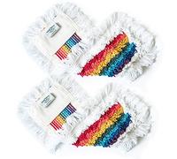 boertlay 40 cm, 2 panni arcobaleno per pavimenti in parquet professionale di cotone ad alte prestazioni, in puro cotone, arcobaleno