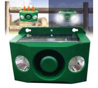 BOERYOU Beast Repellent Solar Warning Lights with Loud Volume, Flashing Motion Sensor Light, Solar Warning Lights with Loud Volume,Solar Lights Outdoor with Alarm, for Orchard Farm Barn Yard