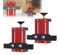 BOERYOU Cabinet Door Installation Positioner,Versatile Cabinet Hardware Jig,Cabinet Handle Jig,Adjustable Length Cabinet Installation Tools,Cabinet Door Mounting Jig,Clamping Tool(2Pc)